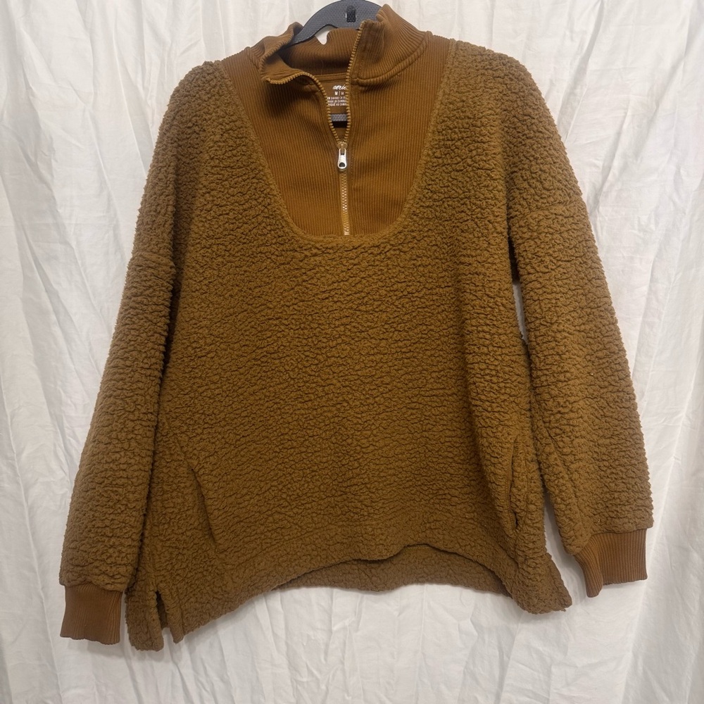 Aerie Brown Sherpa Sweatshirt